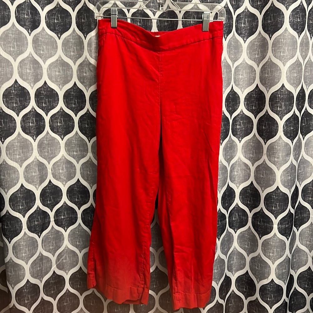 Loft Red Wide leg crop - Petite Small